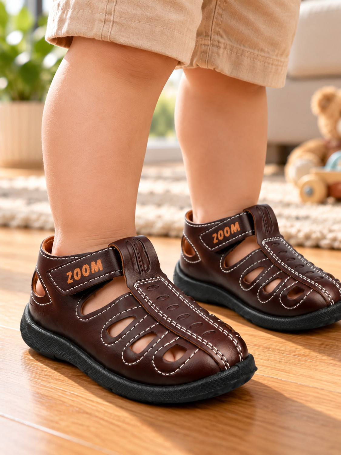 Image of LEVOT Boys & Girls Velcro Strappy Sandals