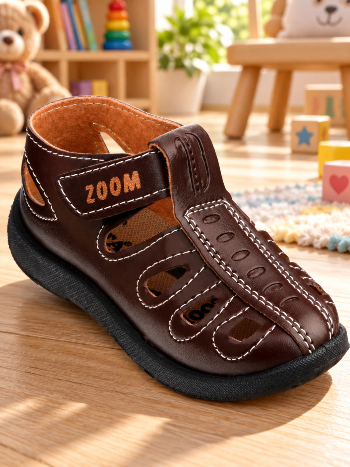 Image of LEVOT Boys & Girls Velcro Strappy Sandals