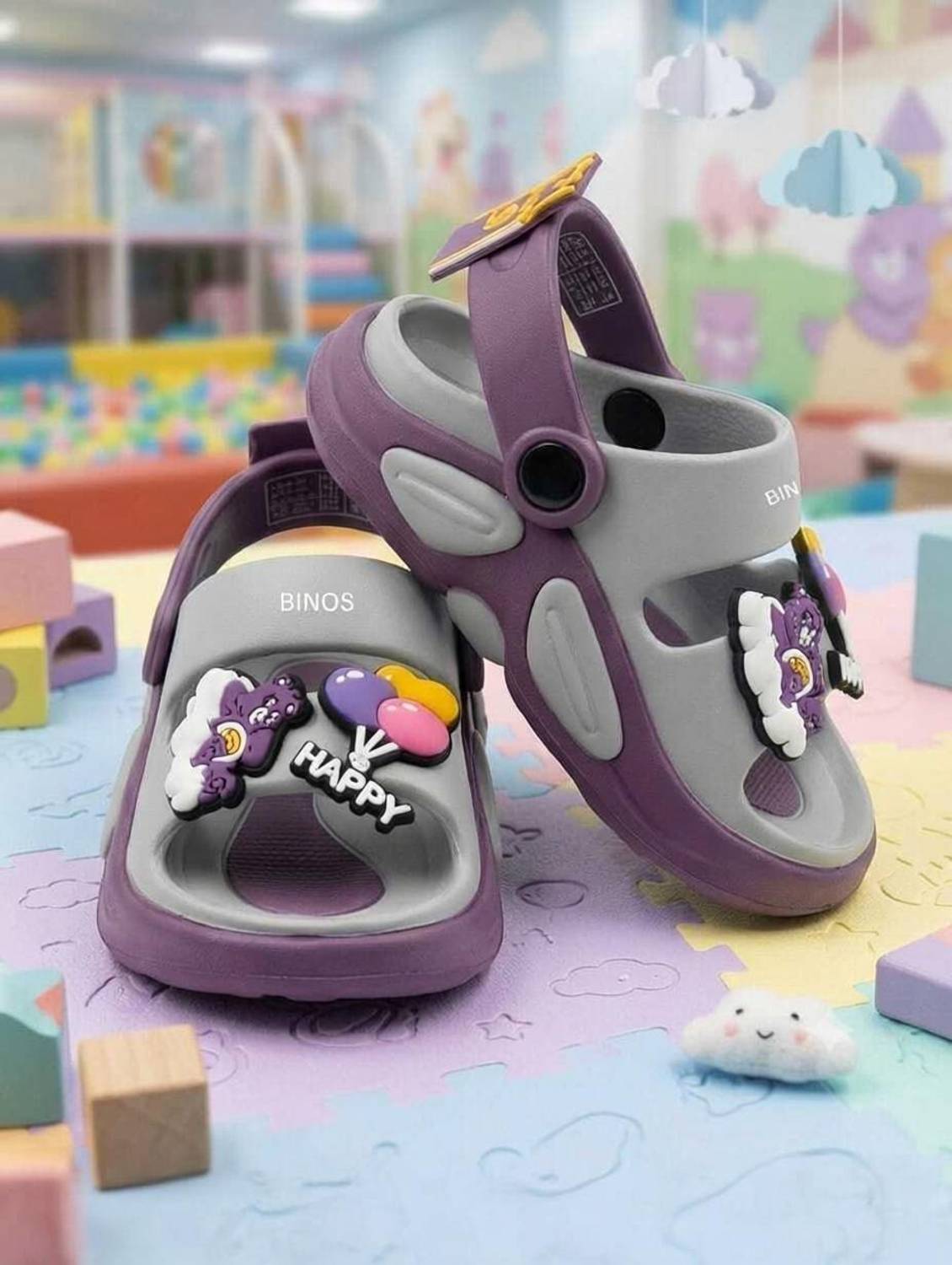 BINOS Boys & Girls Strap Clogs