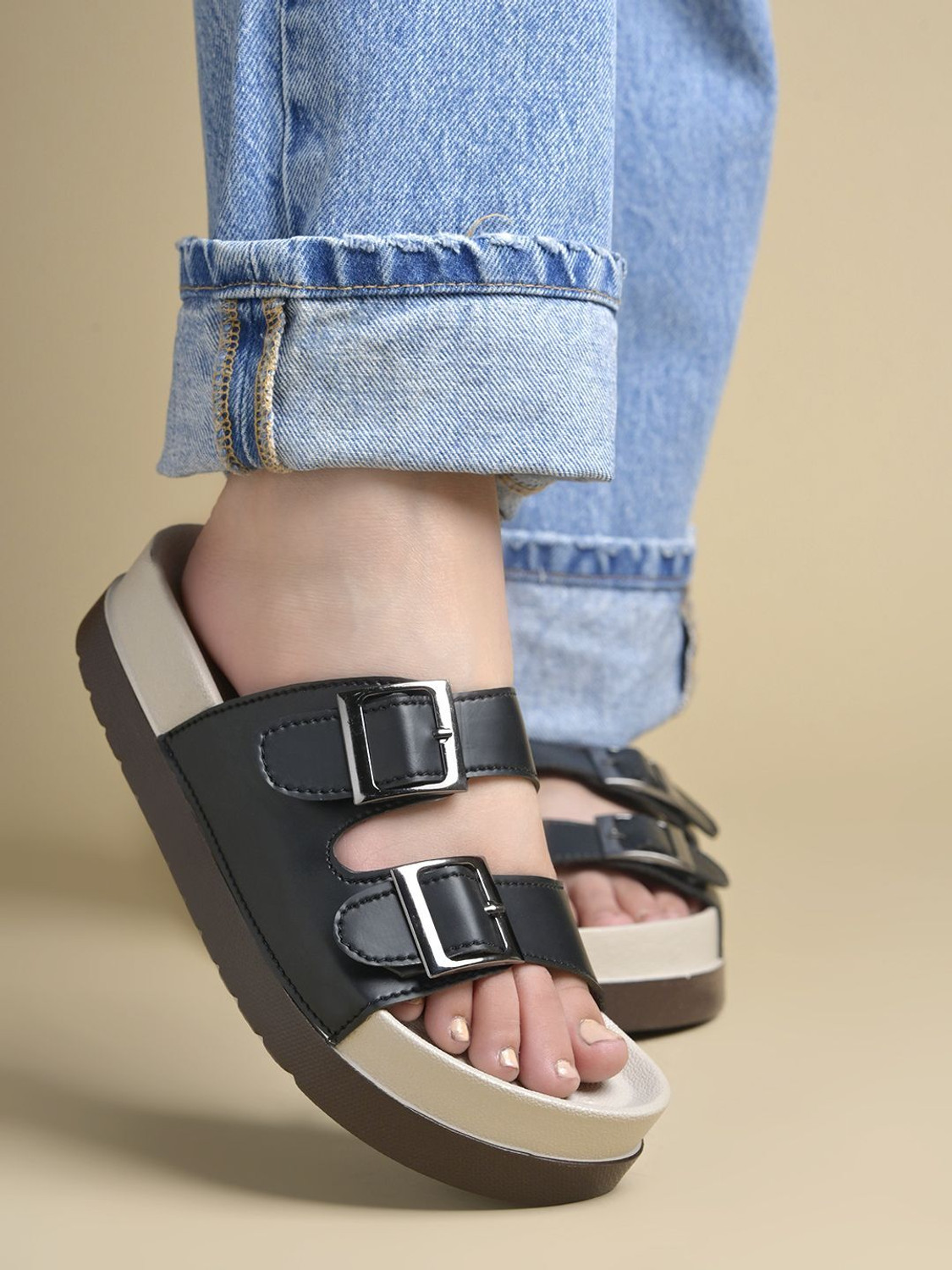 Image of SHOETOPIA Girls Buckle Strappy Sandals