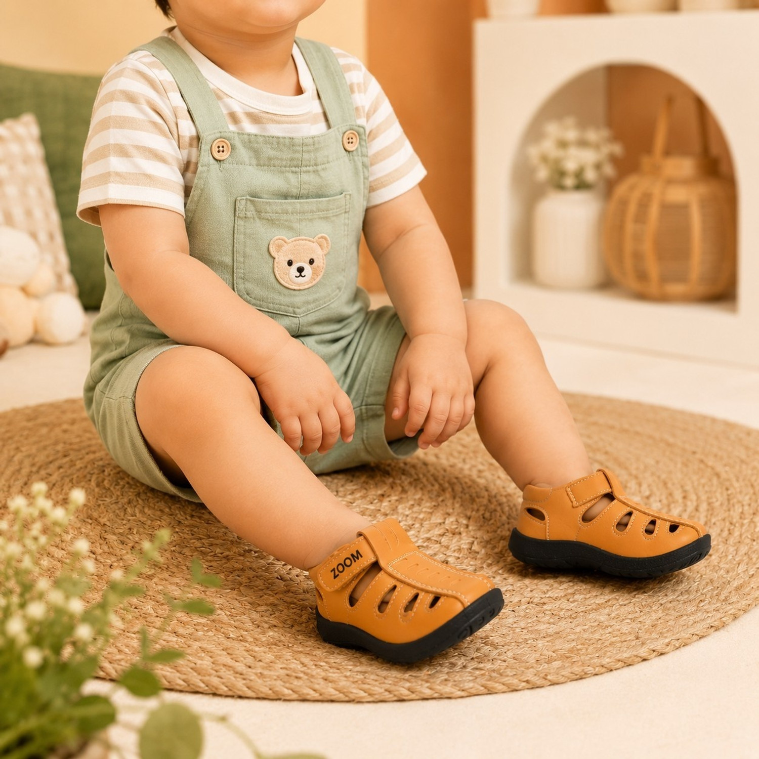 Image of LEVOT Boys & Girls Velcro Strappy Sandals