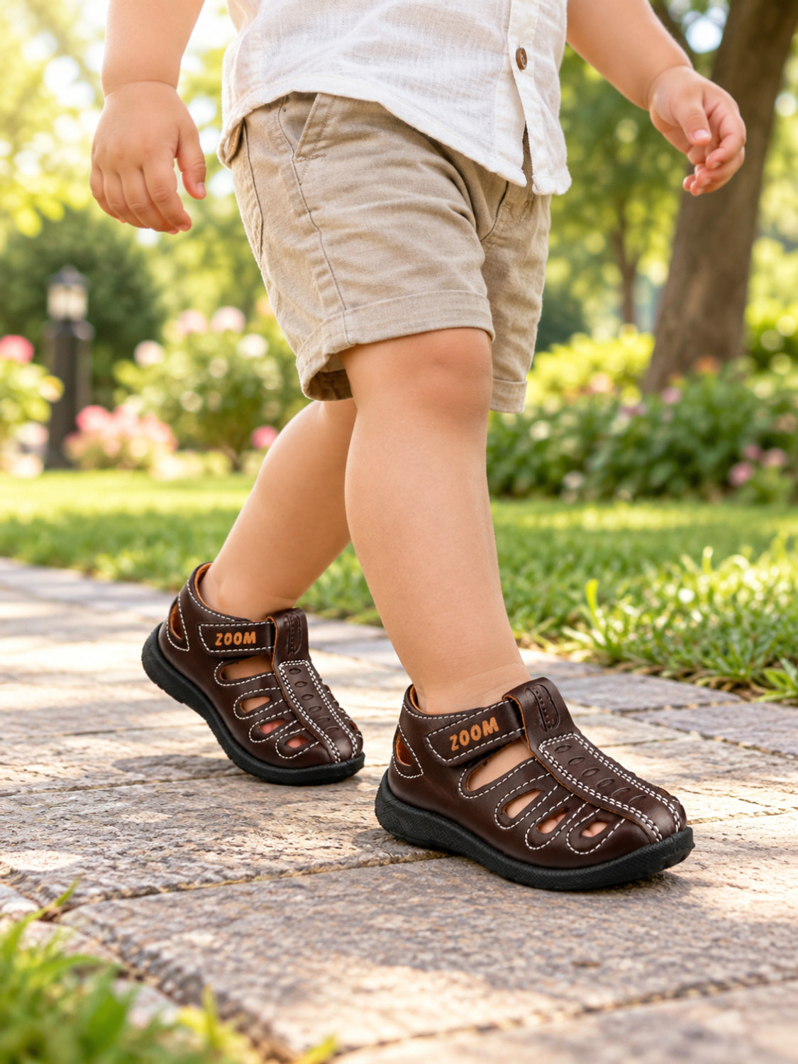 Image of LEVOT Boys & Girls Velcro Strappy Sandals