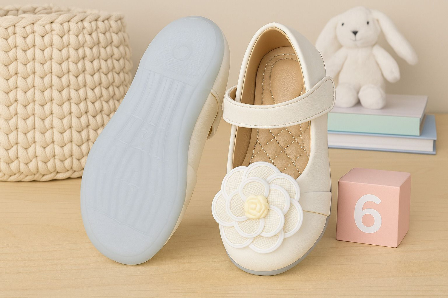 Image of footpedia Girls Velcro Flats