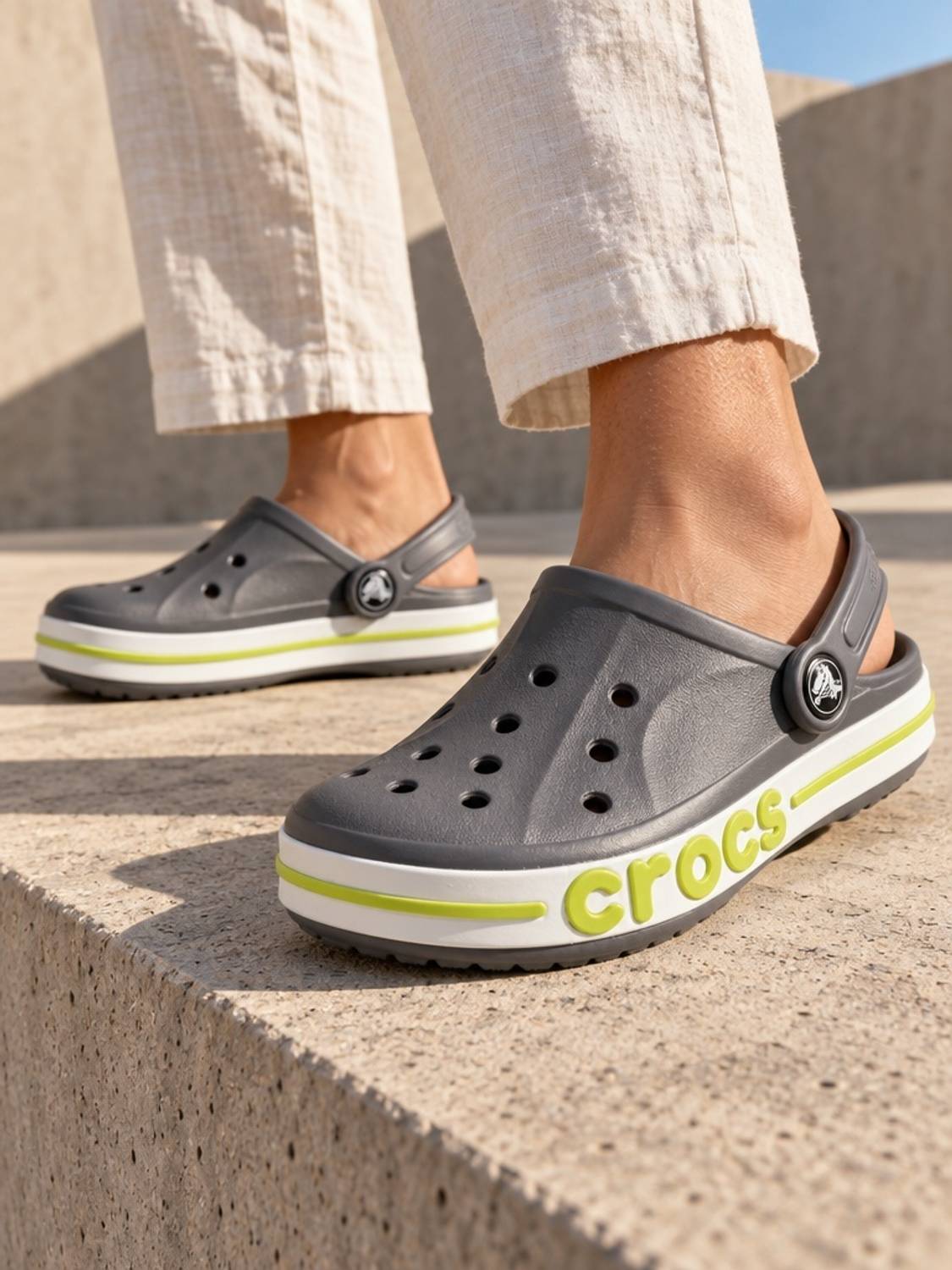 CROCS Boys & Girls Sling Back Clogs - Image 1
