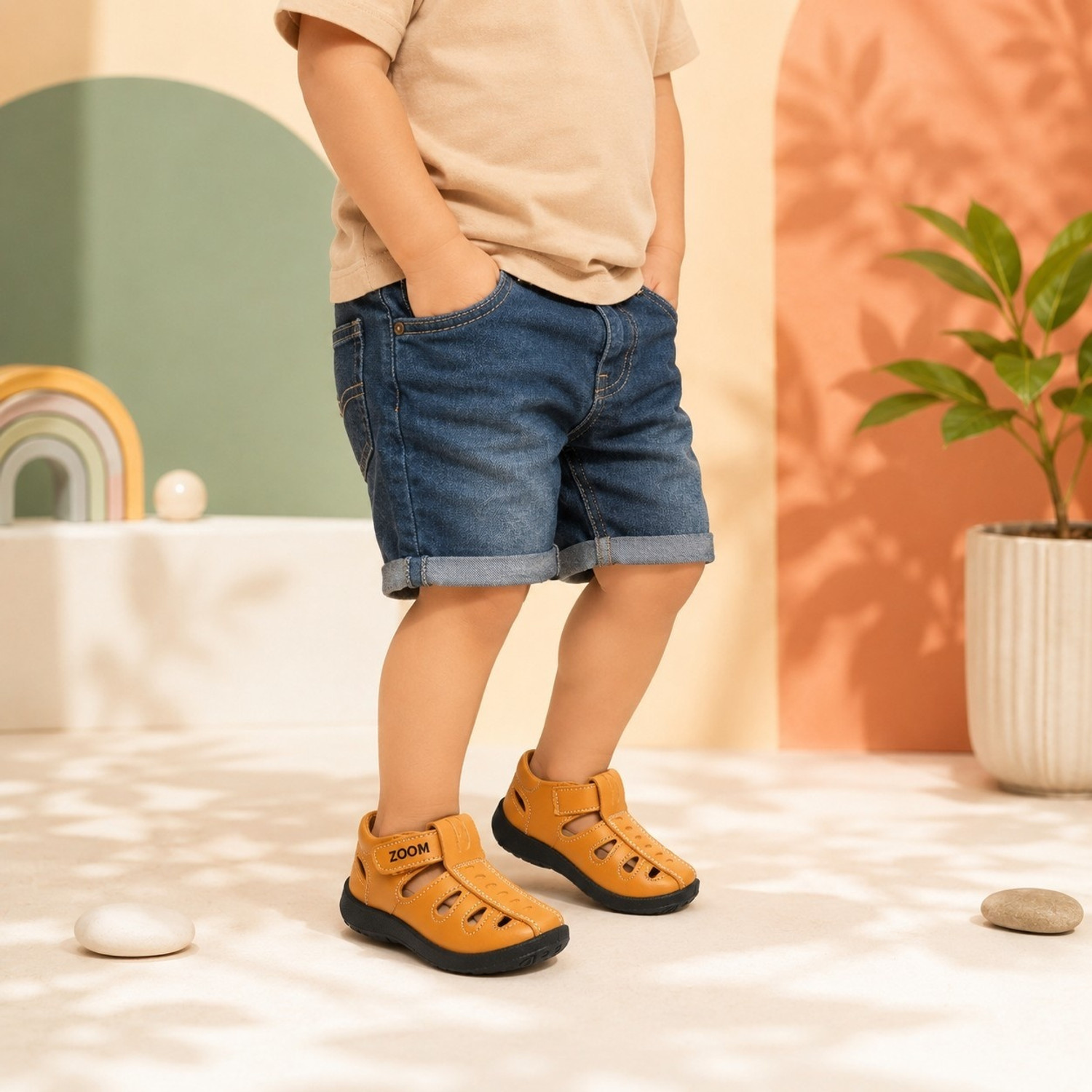 Image of LEVOT Boys & Girls Velcro Strappy Sandals