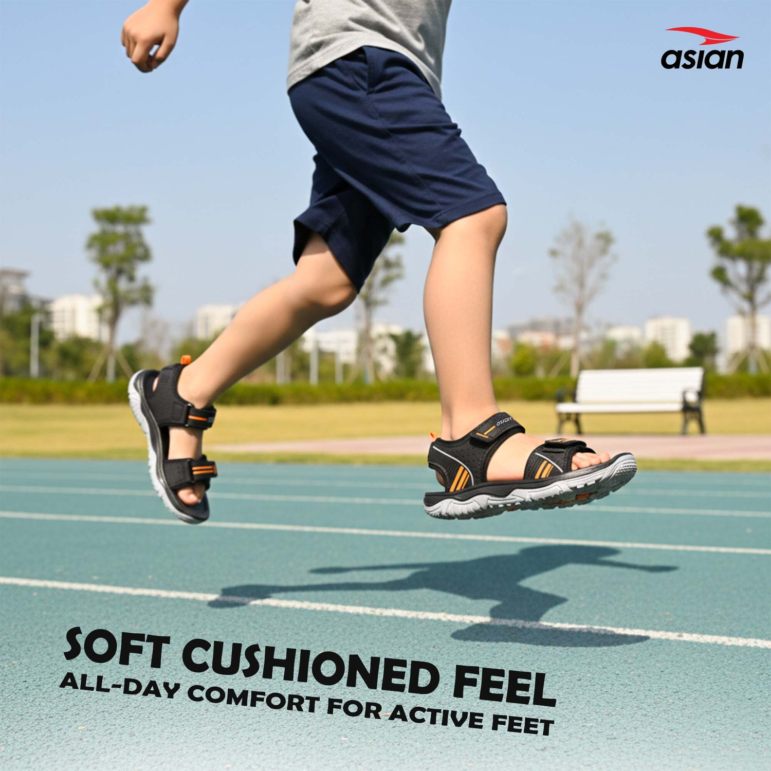 Image of asian Boys & Girls Velcro Sports Sandals