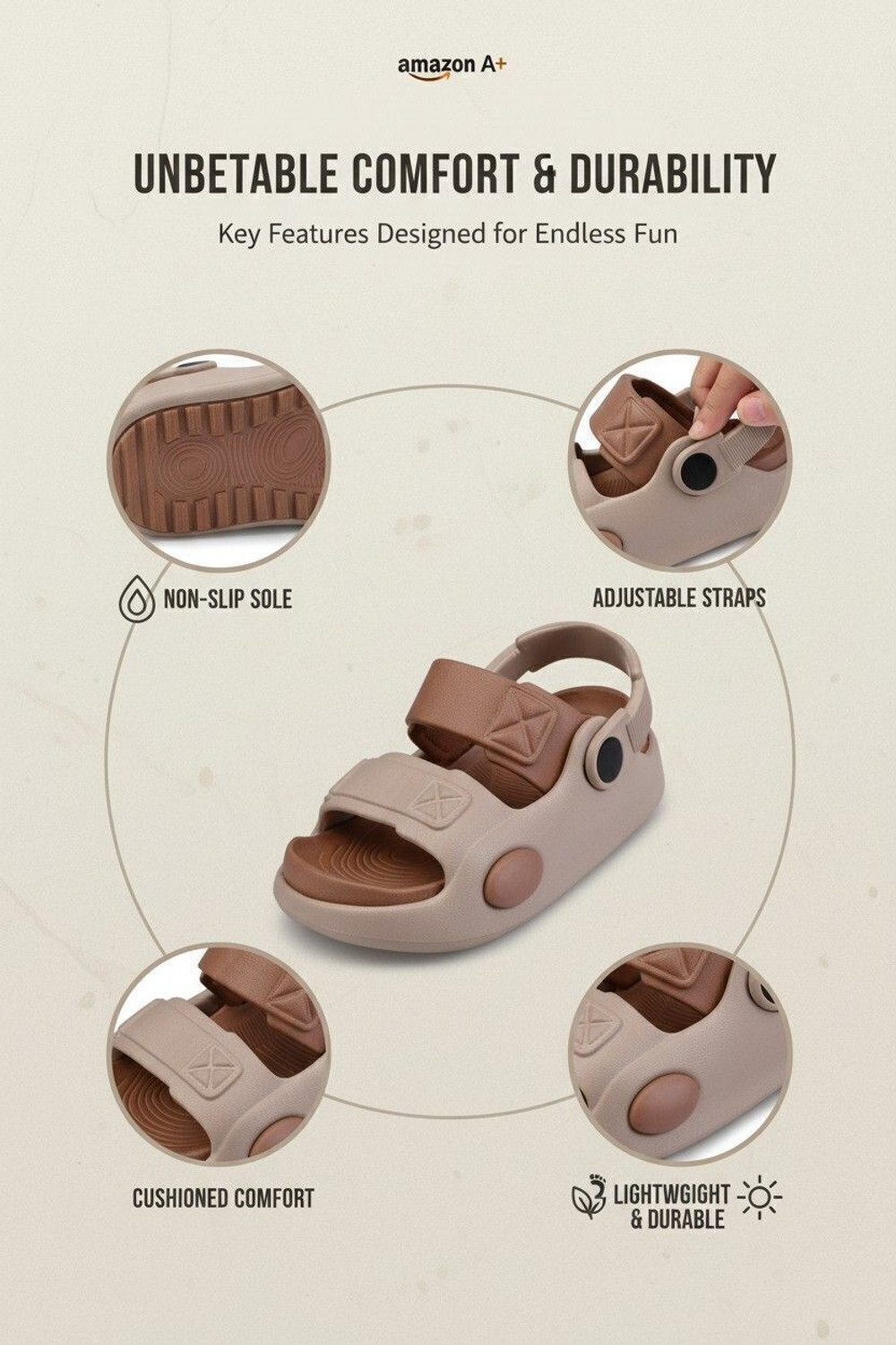 Image of Miss & Chief Boys & Girls Sling Back Sports Sandals