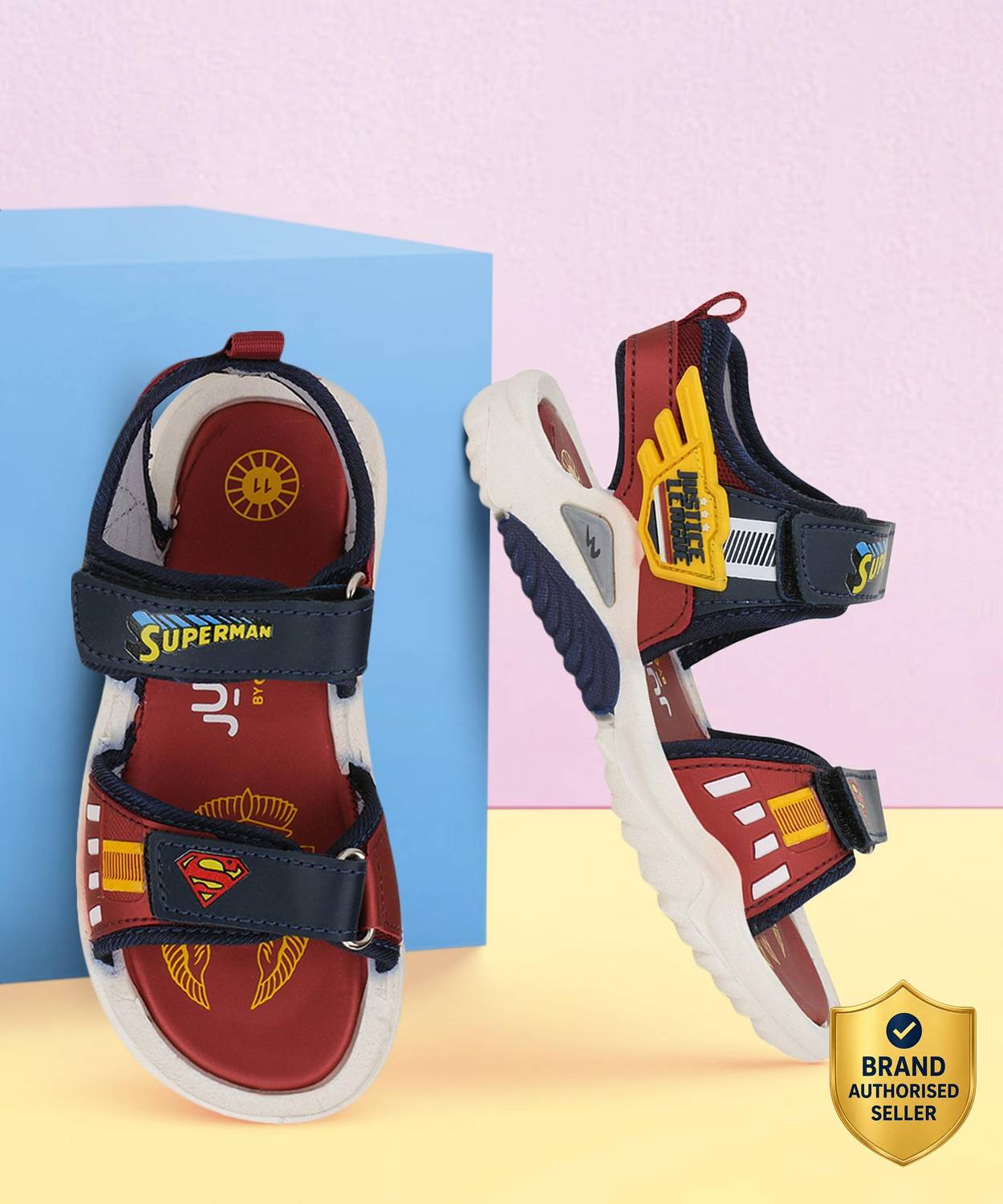 CAMPUS Superman Boys Velcro Sports Sandals