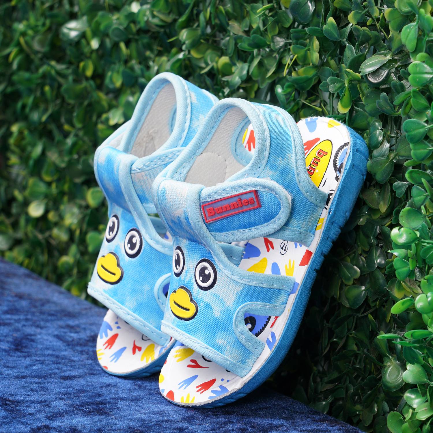BUNNIES Donald Girls Velcro Peep Toes