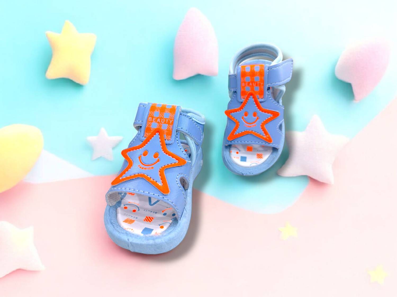 BINOS Boys & Girls Velcro Strappy Sandals