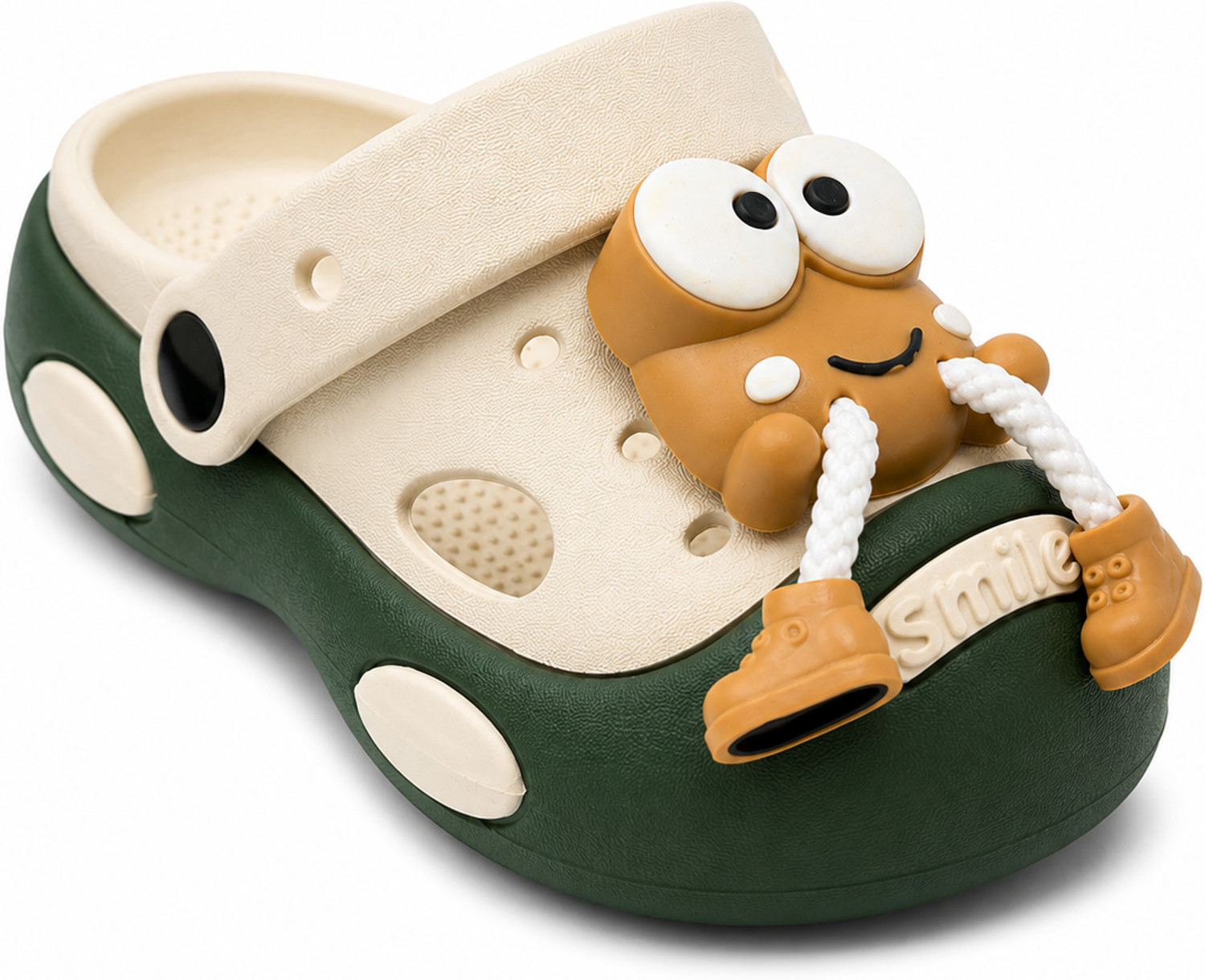 Image of amaezo Strap Clogs For Boys & Girls (Green, 2.5-3 Years)
