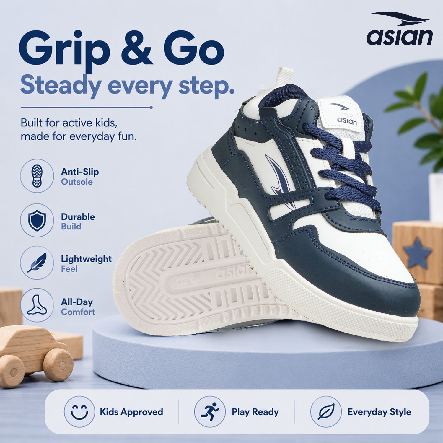 Image of asian Boys Lace Sneakers
