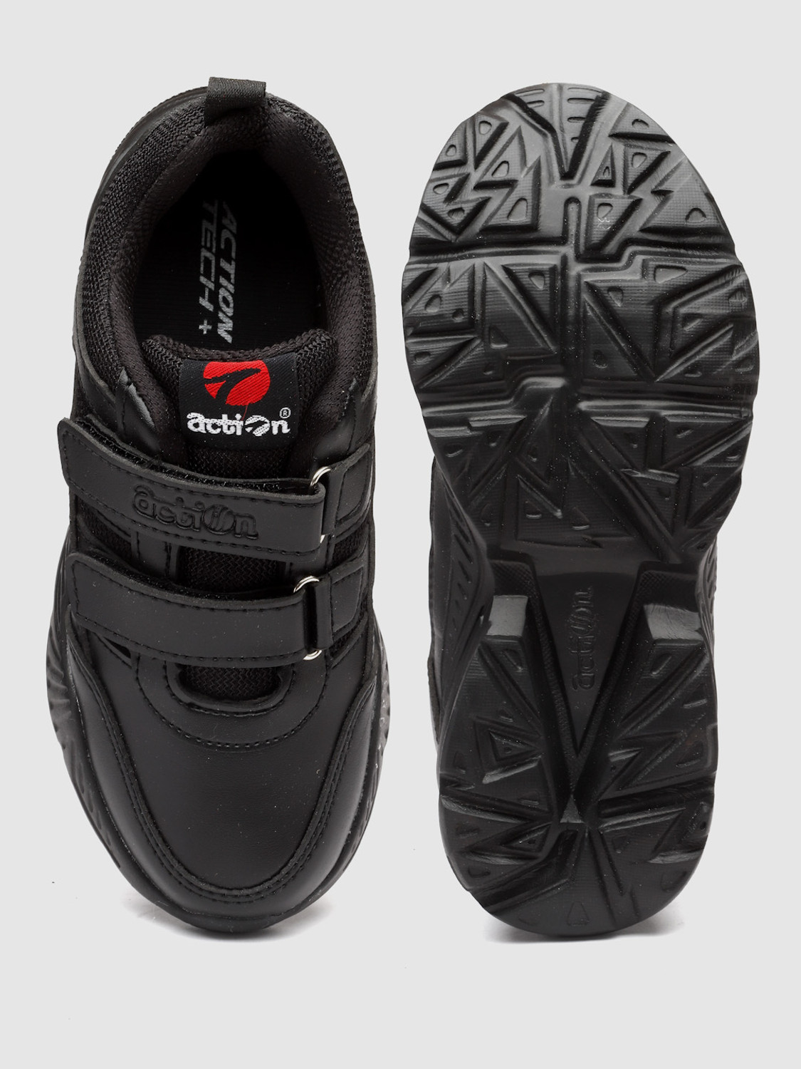Image of action Athleo Durable Comfortable Breathable Lighweight Casual Velcro Boys & Girls Velcro Running Shoes