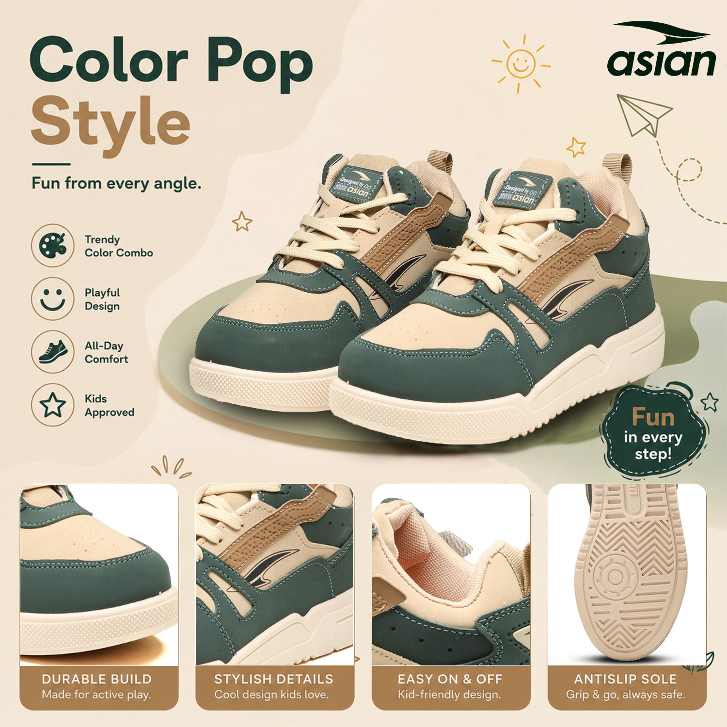 Image of asian Boys Lace Sneakers