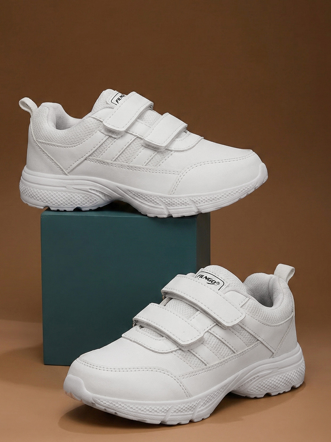 Image of Filngo Boys Velcro School Shoes