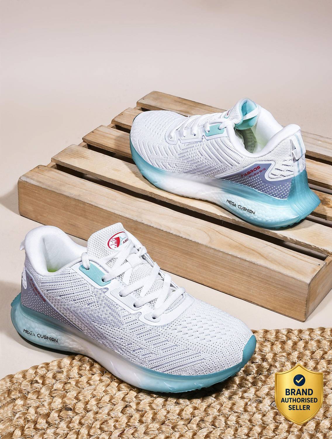 Abros PEARSON Boys White Lace Running Shoes - Image 1