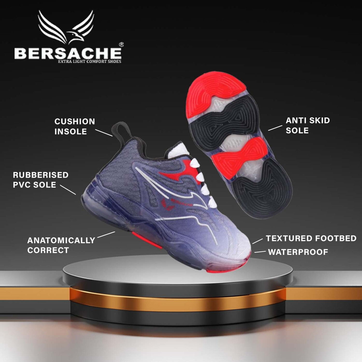 Image of BERSACHE Boys & Girls Lace LED Shoes