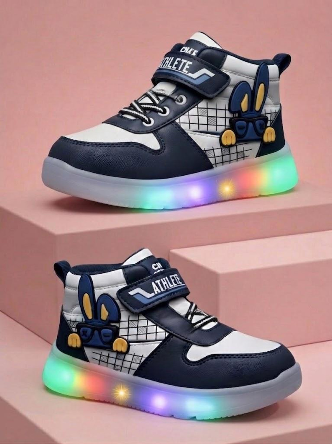 Image of Santhanakid Velcro Dancing Shoes For Boys & Girls (Blue, 3.5-4 Years)
