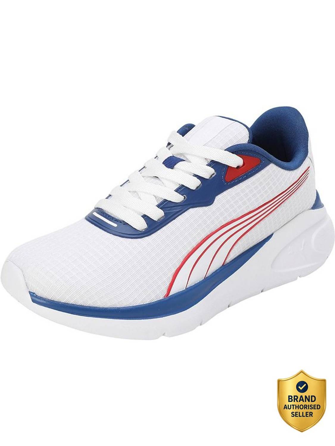 PUMA Boys & Girls Lace Running Shoes White - Image 1