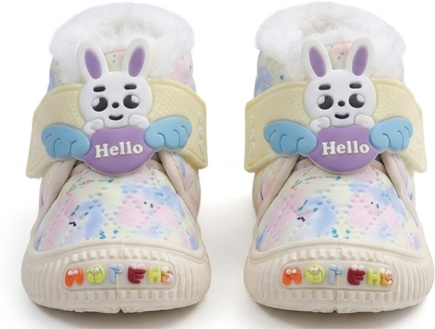 Image of HOOH - Now comfort in fashion Velcro Chu Chu Shoes For Girls (White, 18-24 Months)
