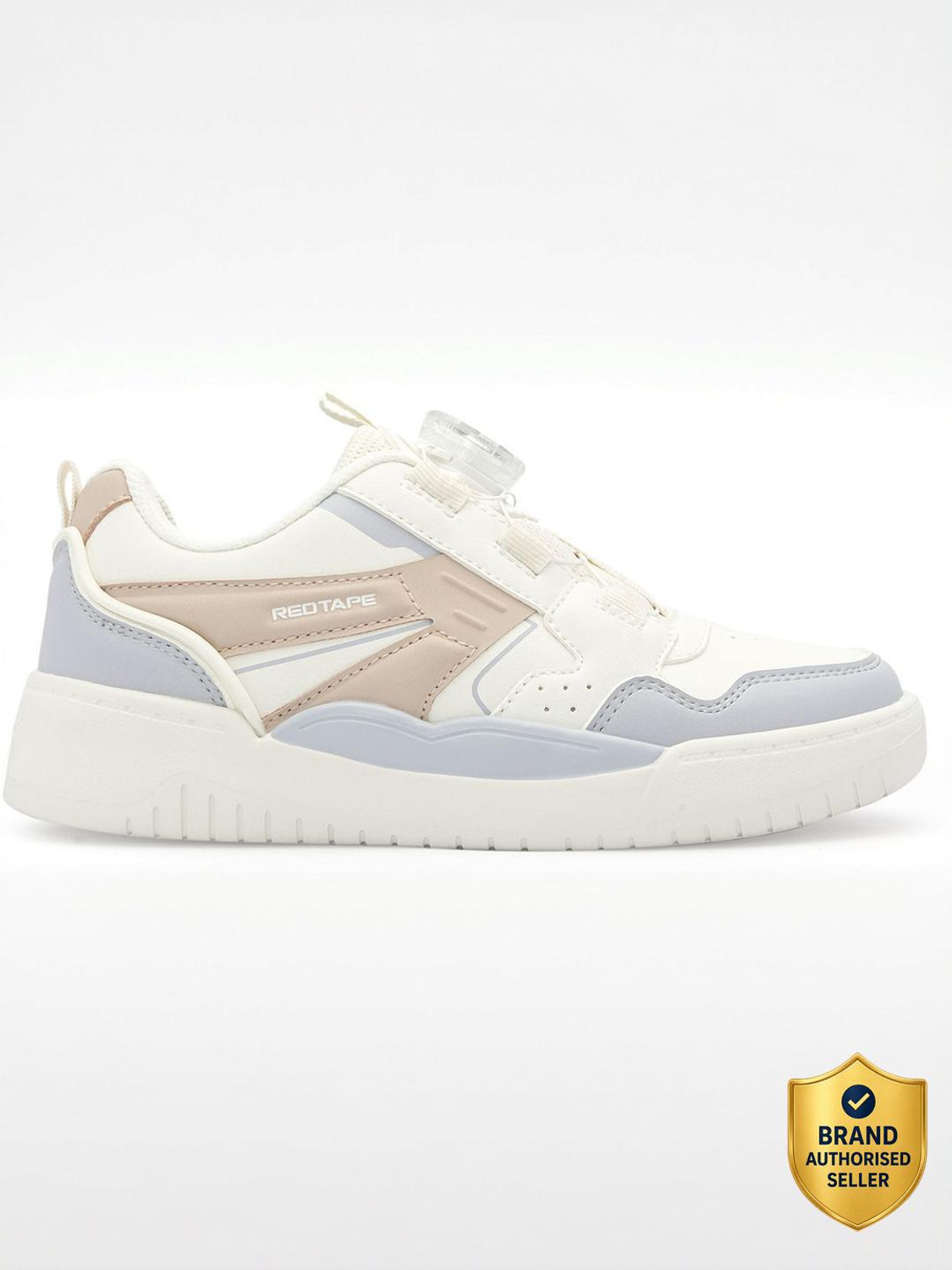 Image of RED TAPE Drawstring Sneakers For Boys & Girls (White, 8-9 Years)