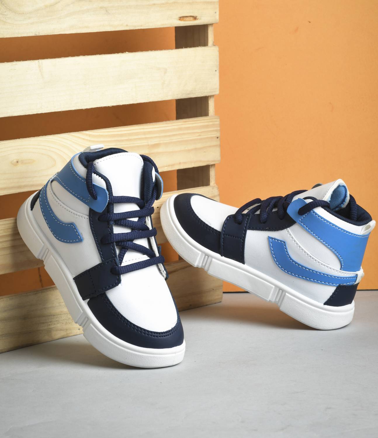 KILLER Lace Walking Shoes For Boys & Girls (Blue, 4-4.5 Years)