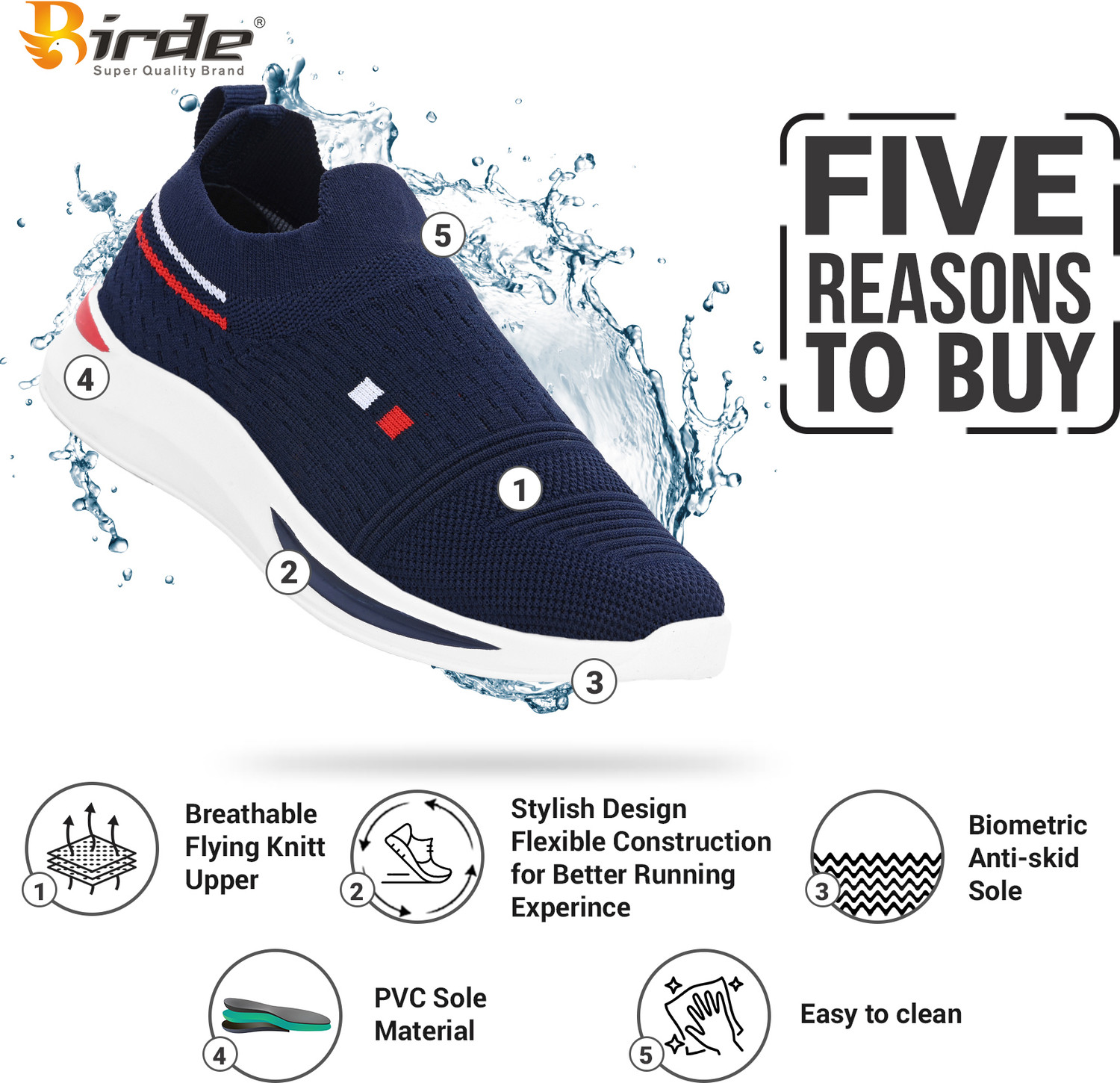 Image of Birde Boys & Girls Slip on Walking Shoes