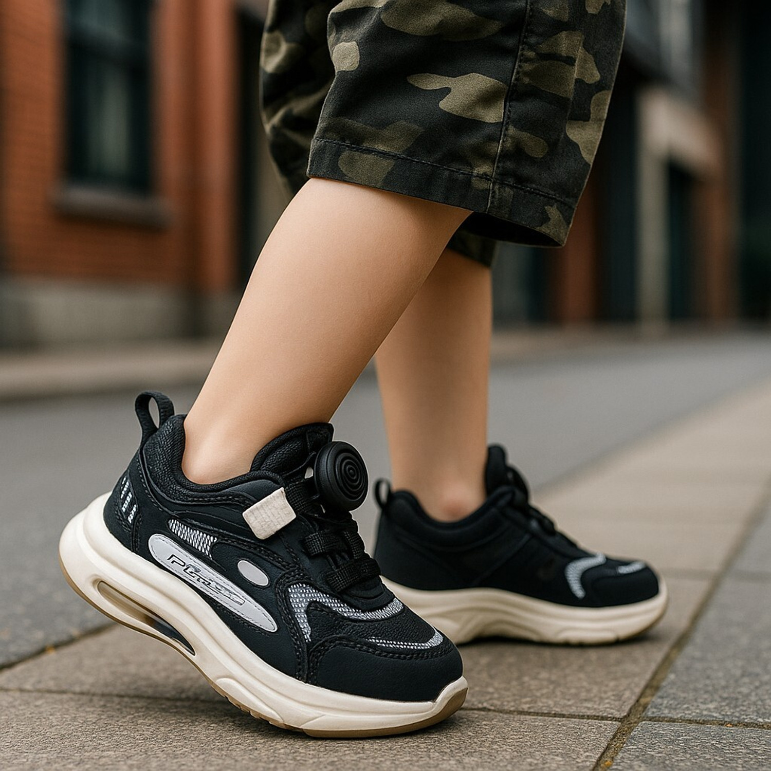 Image of ZNSROYAL Boys & Girls Buckle Sneakers