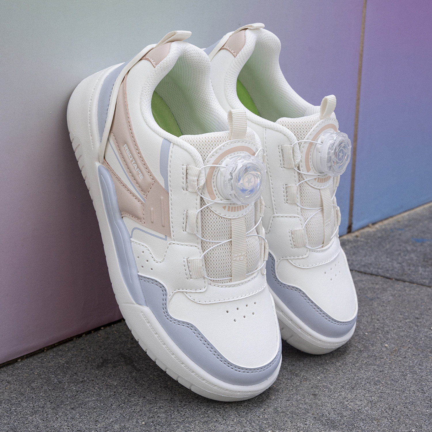 Image of RED TAPE Drawstring Sneakers For Boys & Girls (White, 8-9 Years)