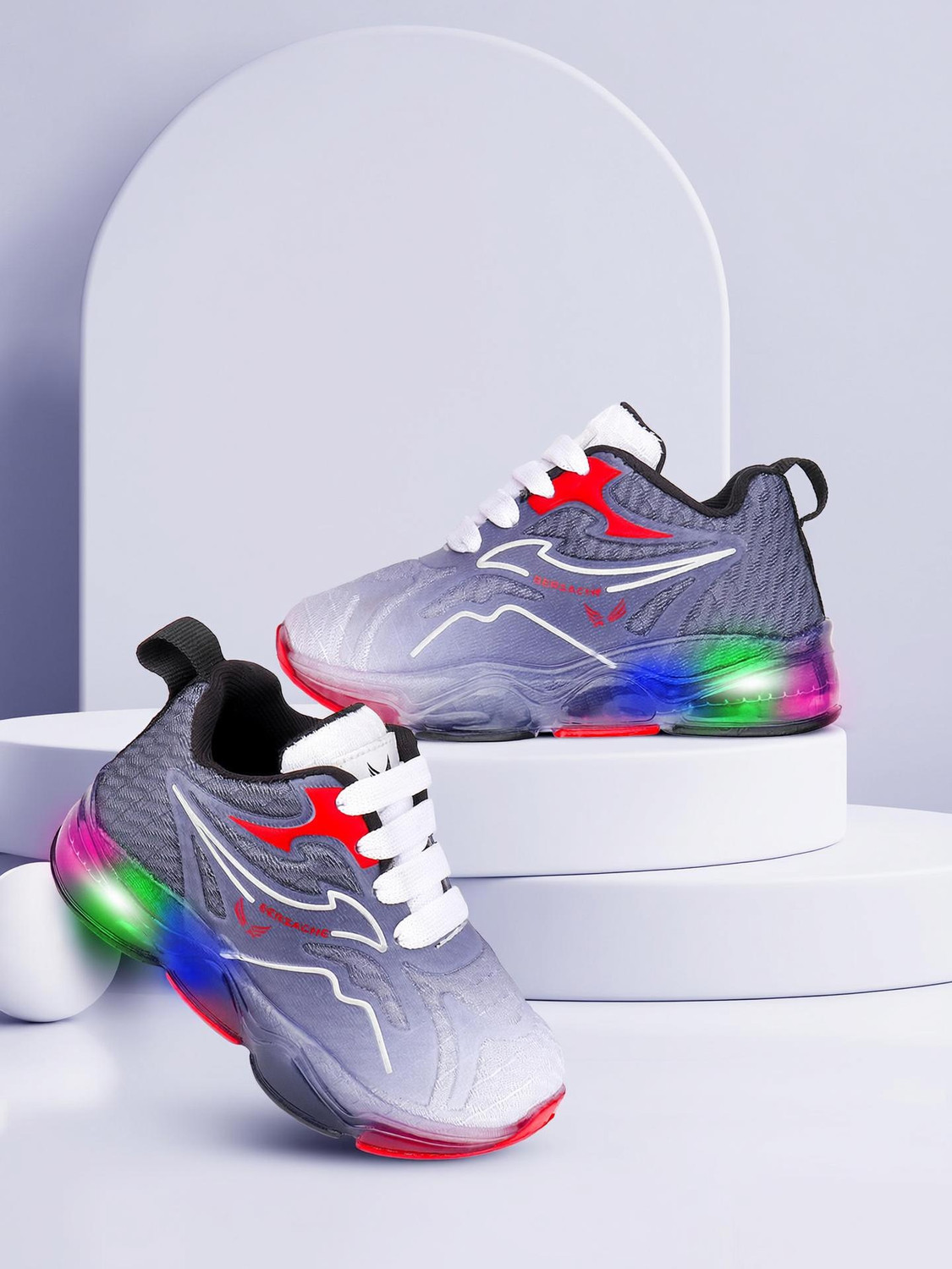 Image of BERSACHE Boys & Girls Lace LED Shoes