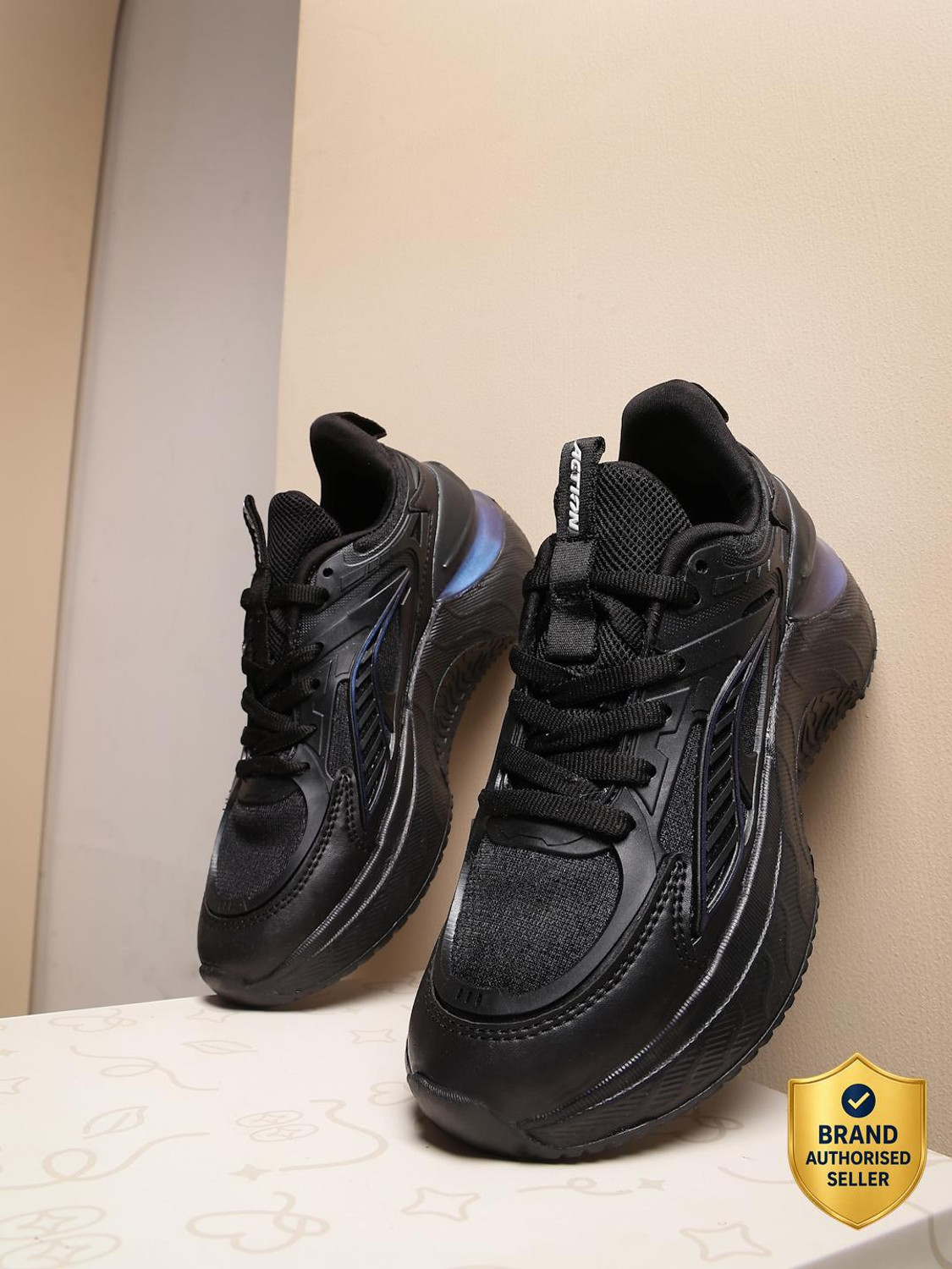 Image of action Athleo MASTER-1401 Durable Comfortable Breathable Lighweight Sports Lace-Up Boys Lace Running Shoes