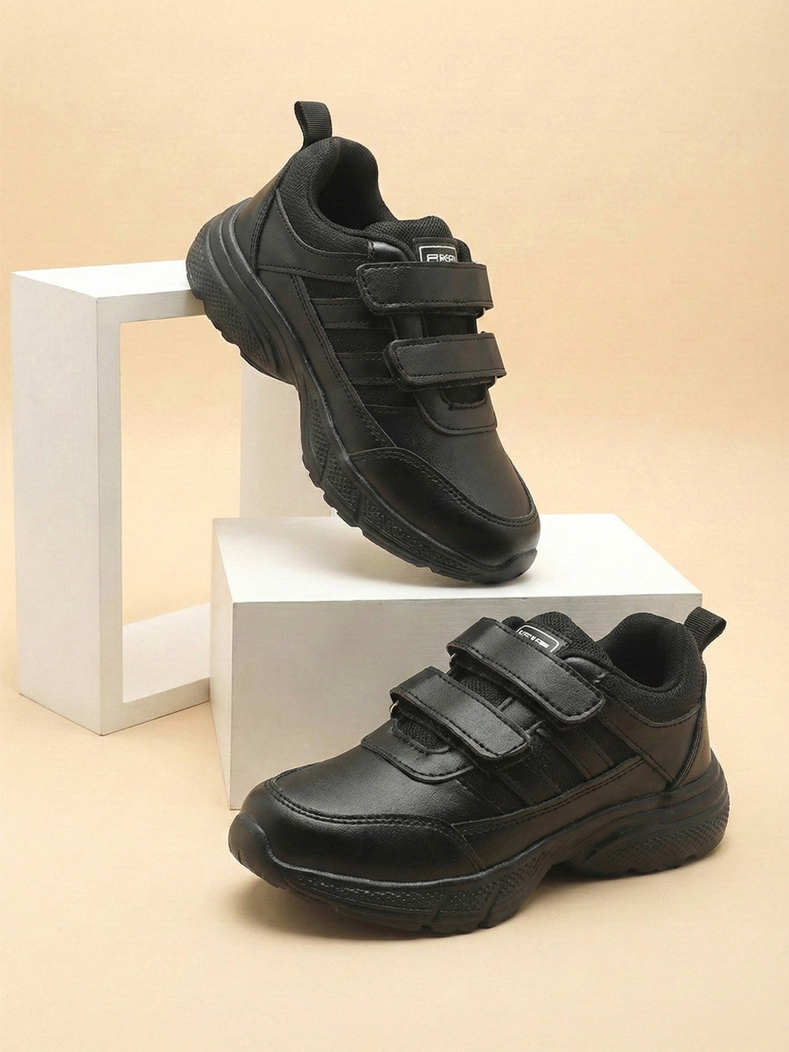 Image of Filngo Boys Velcro School Shoes