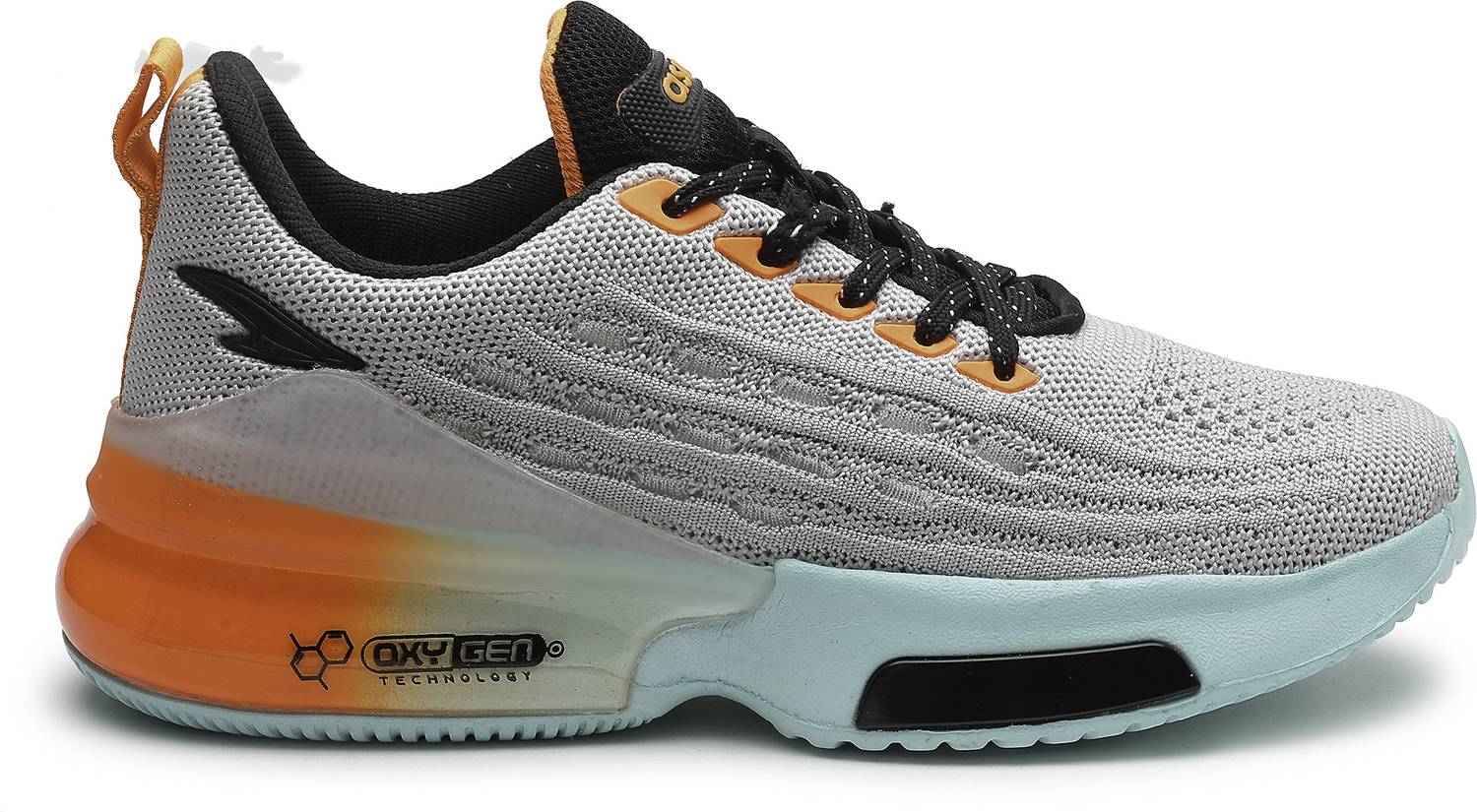 Asian Boys Gray Lace Running Shoes - Image 4