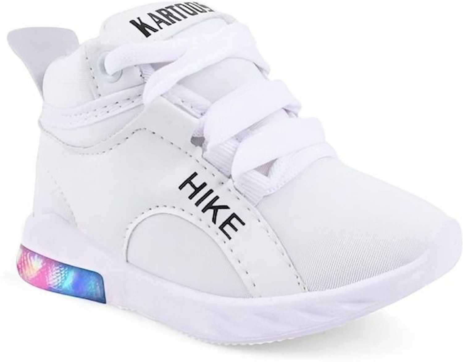 Image of Santhanakid Lace Walking Shoes For Boys & Girls (White, 3-3.5 Years)