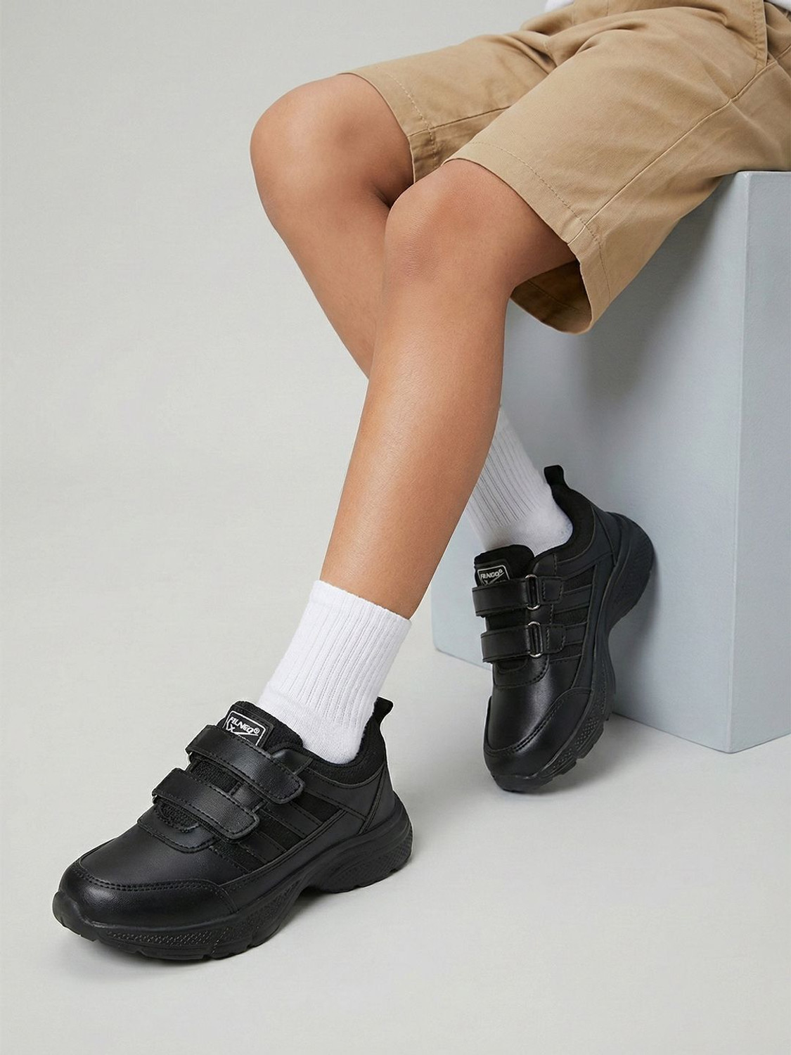 Image of Filngo Boys Velcro School Shoes