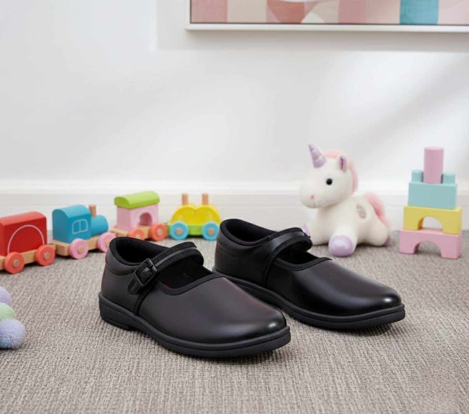 Image of FEETLEX Disney Princess Girls Buckle School Shoes