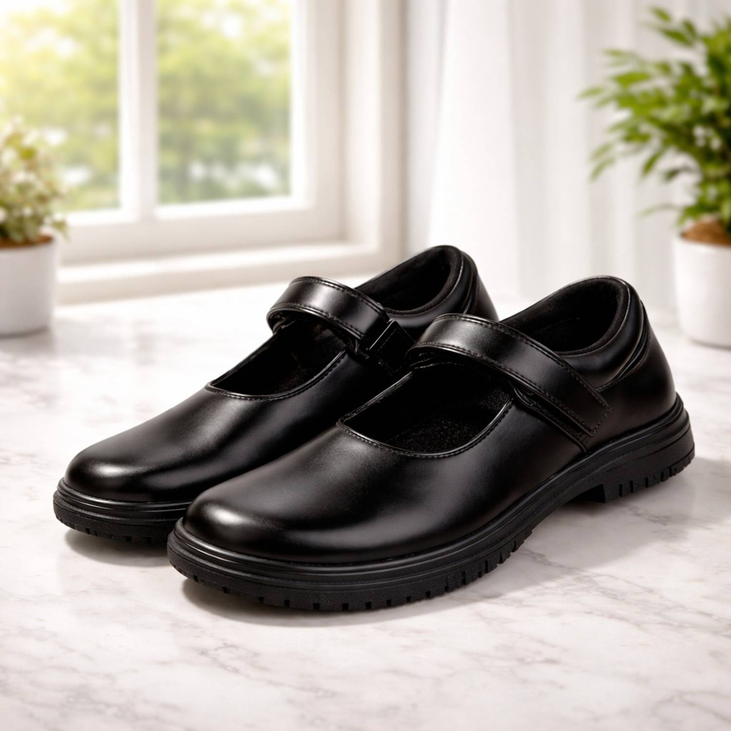 AARKshit Girls Velcro School Shoes