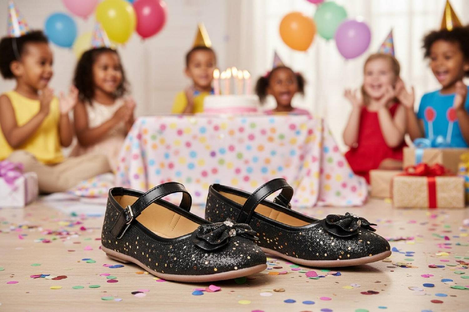 BOYZ N GALZ Girls Velcro Ballerinas