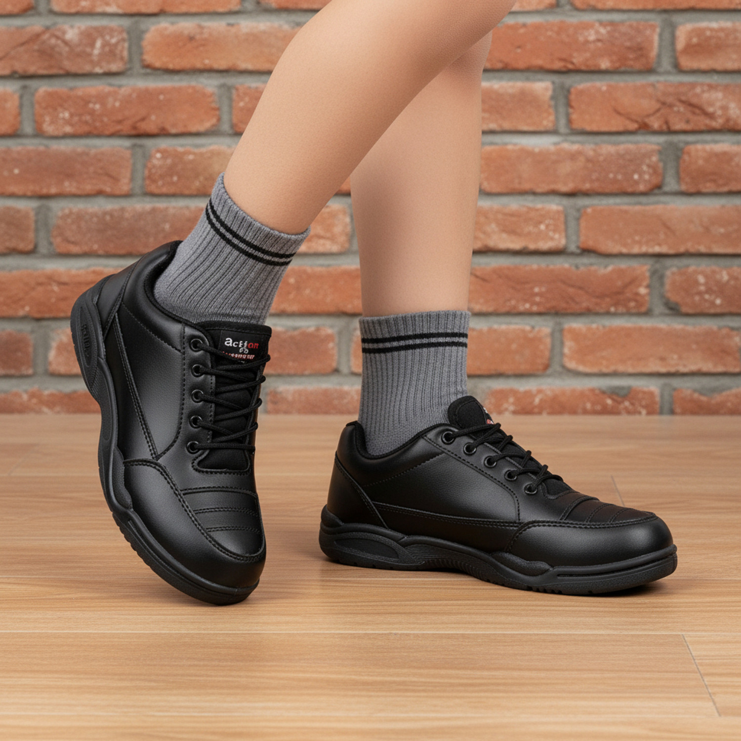 Image of action Boys & Girls Lace School Shoes