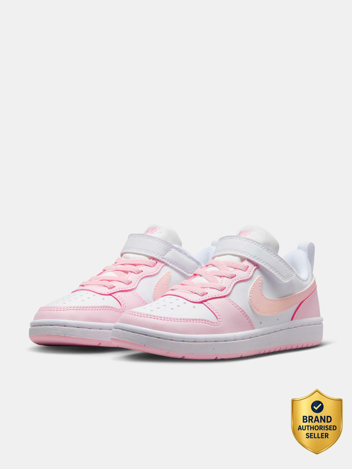 Image of NIKE Court Borough Low Recraft Boys & Girls Velcro Sneakers