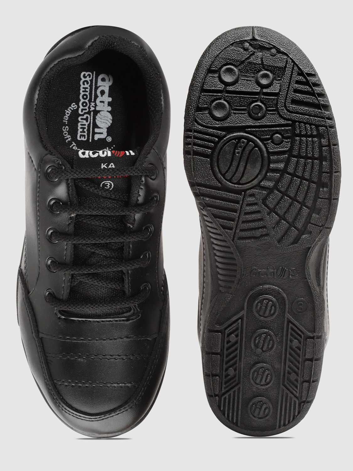 Image of action Athleo Durable Comfortable Breathable Lighweight Sports Lace-Up Boys Lace School Shoes