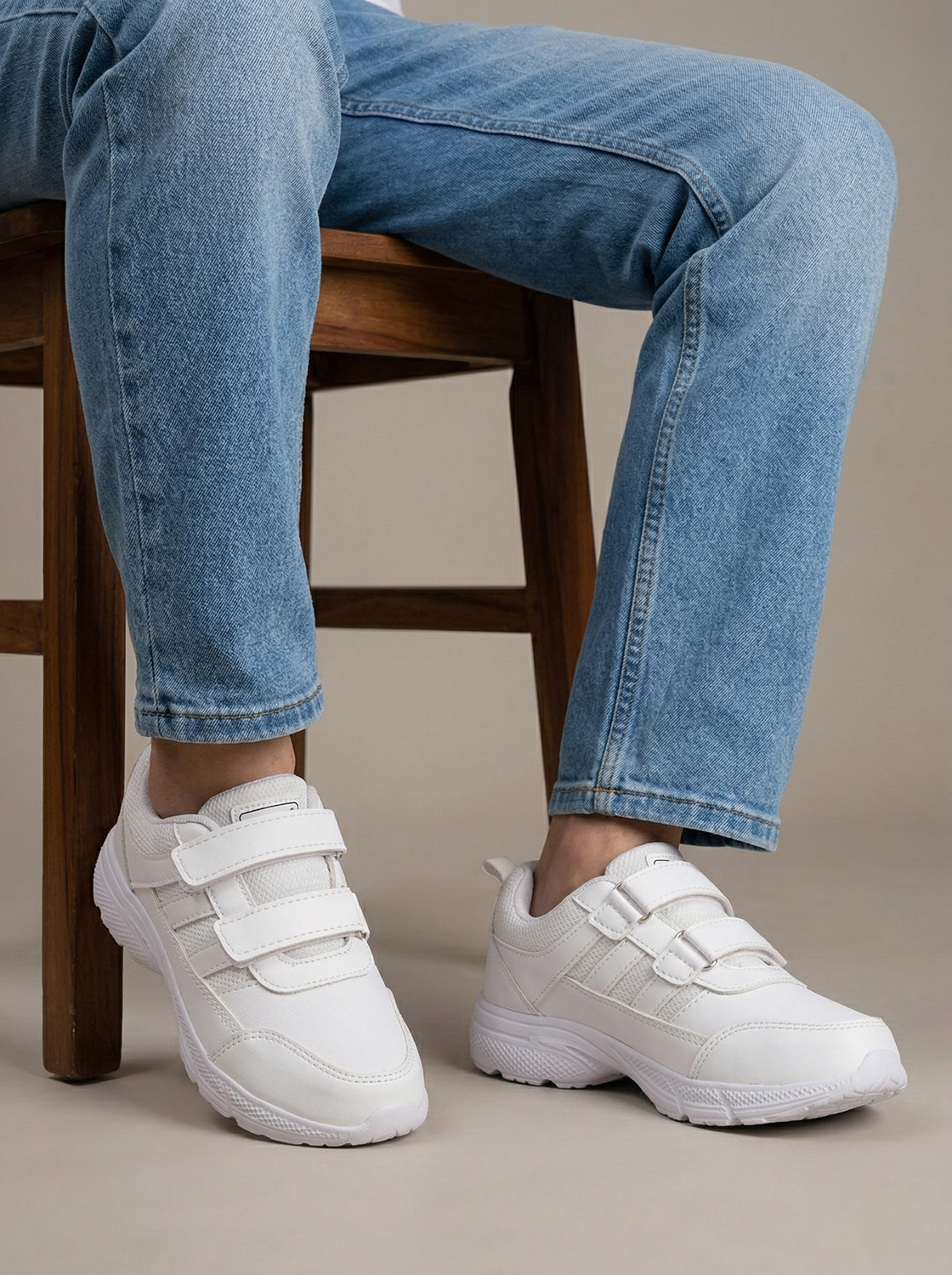 Image of Filngo Boys Velcro School Shoes