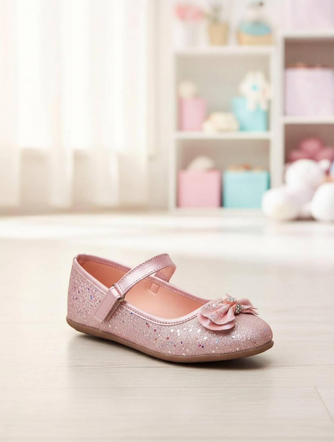 BOYZ N GALZ Girls Velcro Ballerinas
