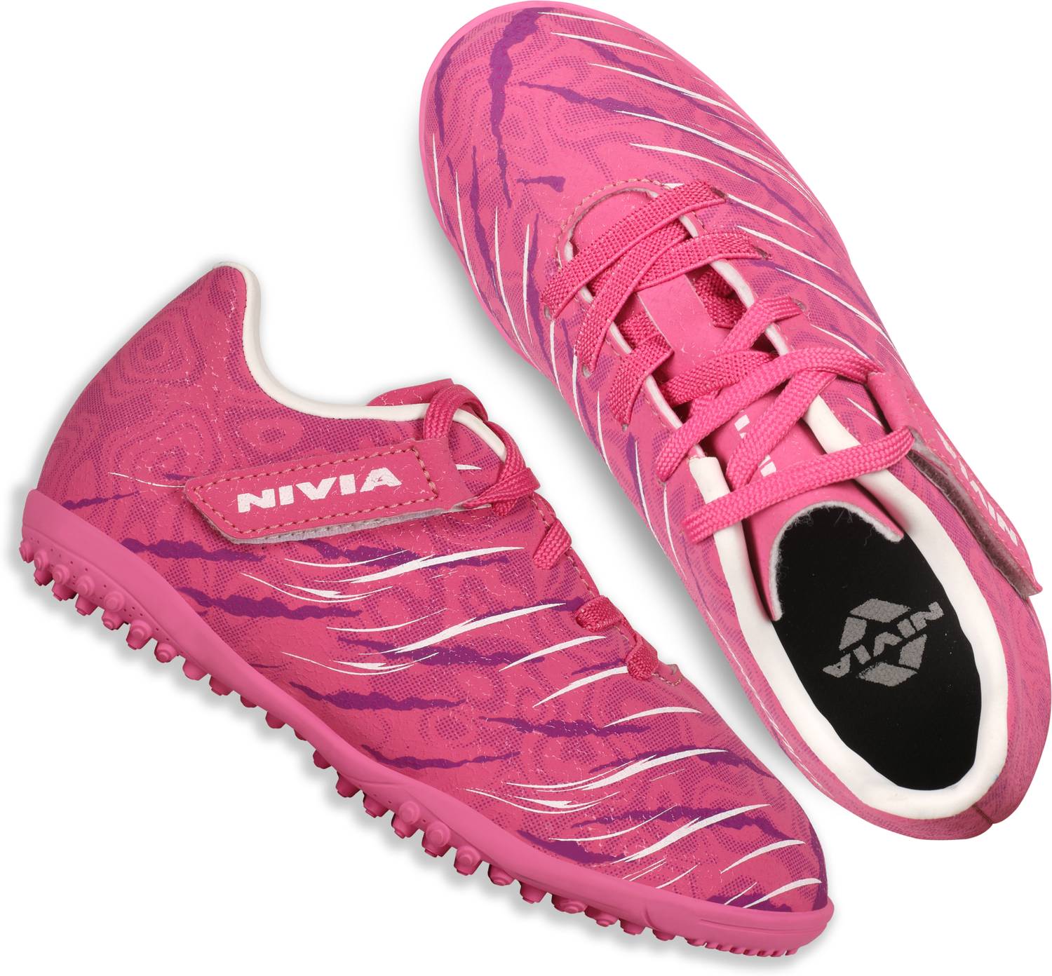 NIVIA Boys & Girls Velcro Running Shoes Red - Image 1