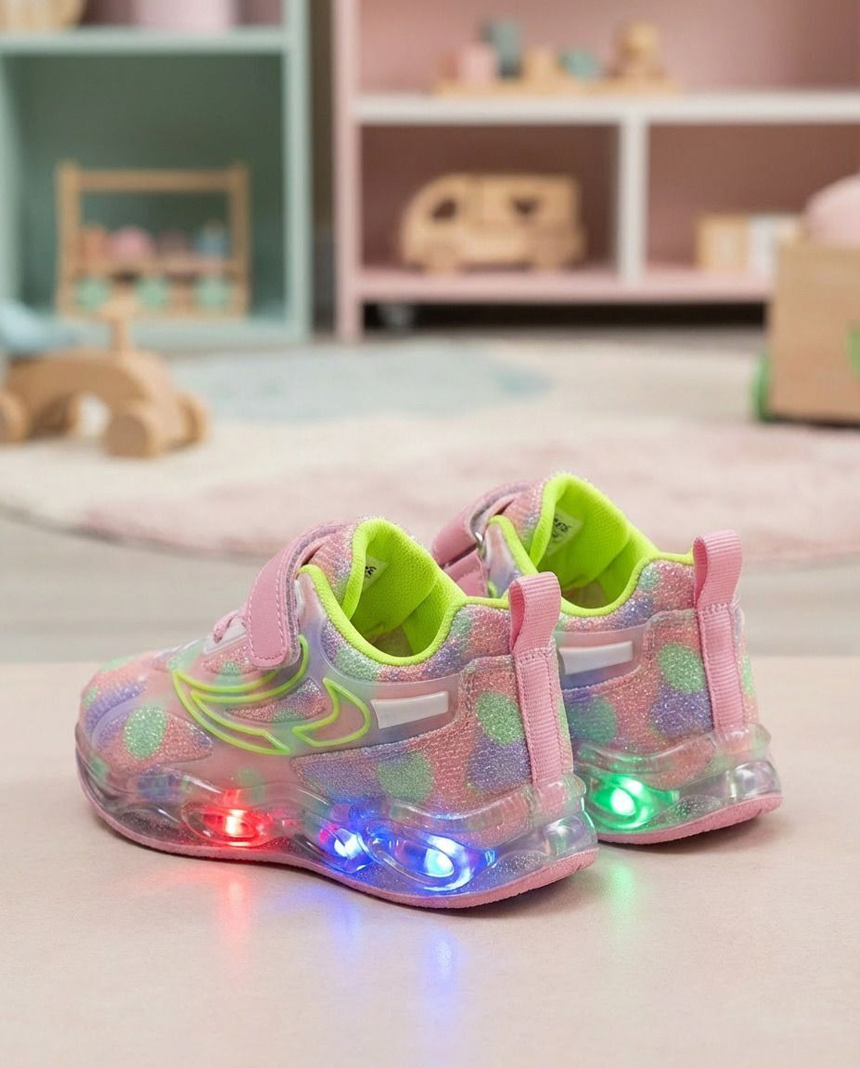 Image of Baniroma Girls Velcro LED Shoes