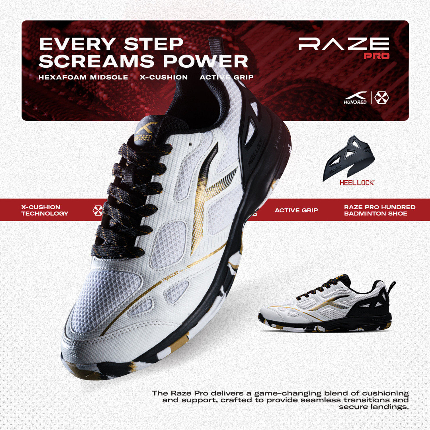 Image of Hundred Boys & Girls Lace Badminton Shoes