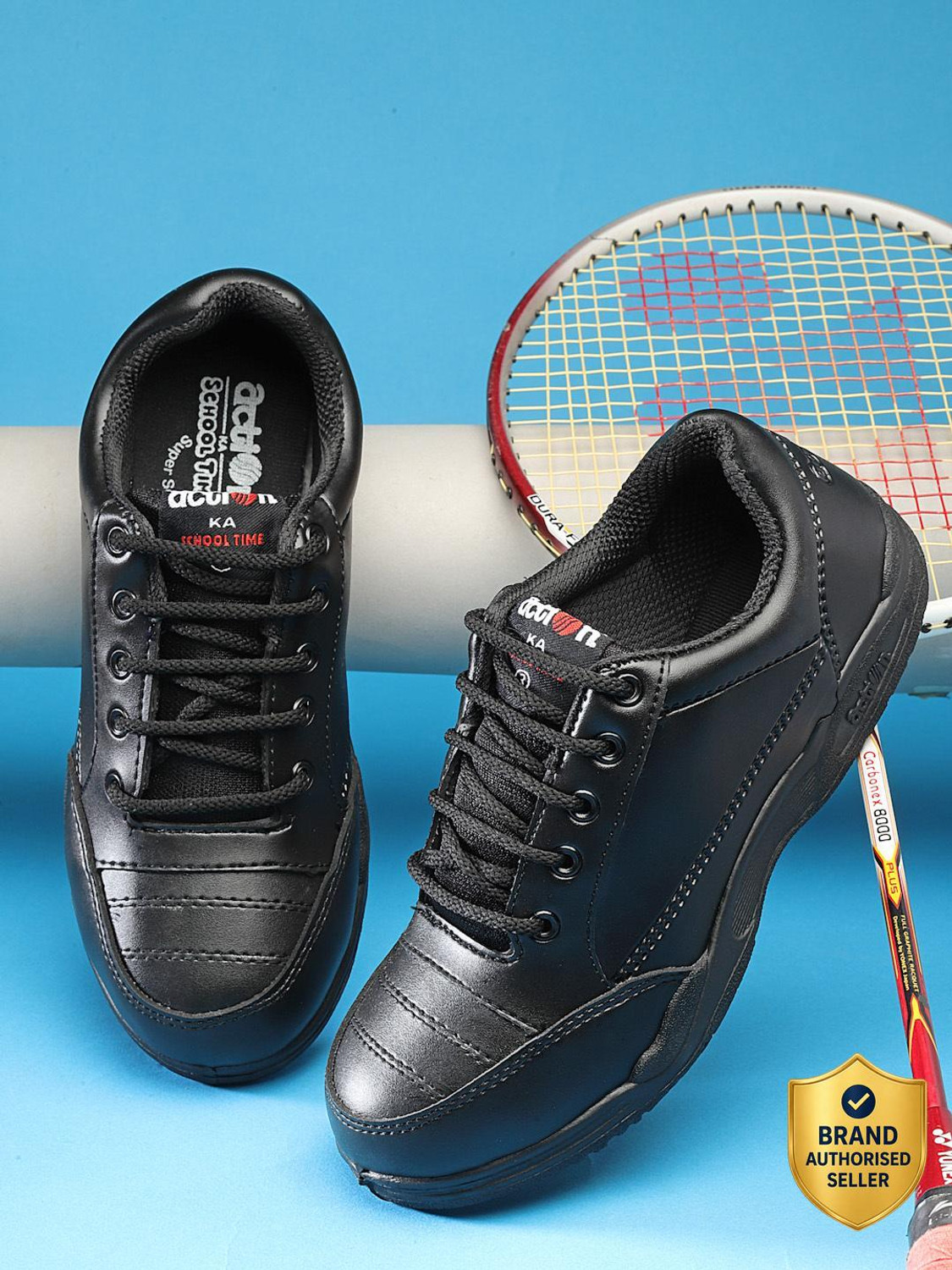 Image of action Athleo Durable Comfortable Breathable Lighweight Sports Lace-Up Boys Lace School Shoes