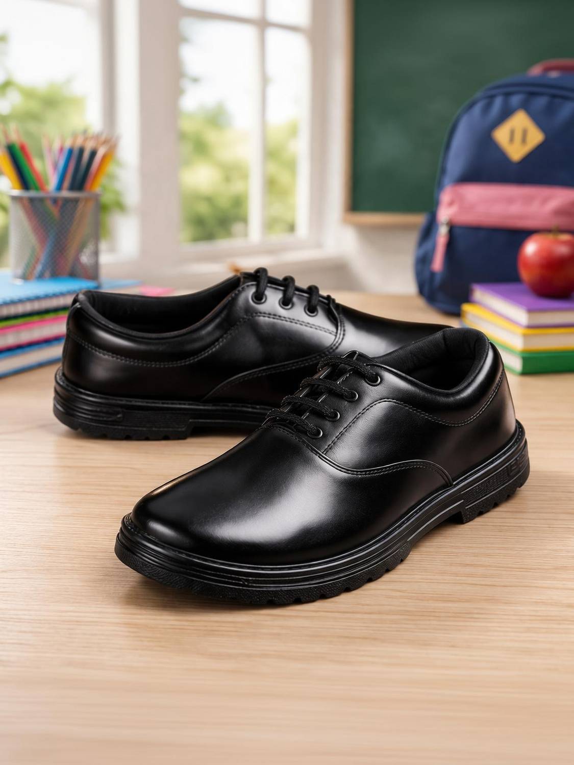 AARKshit Boys Lace School Shoes