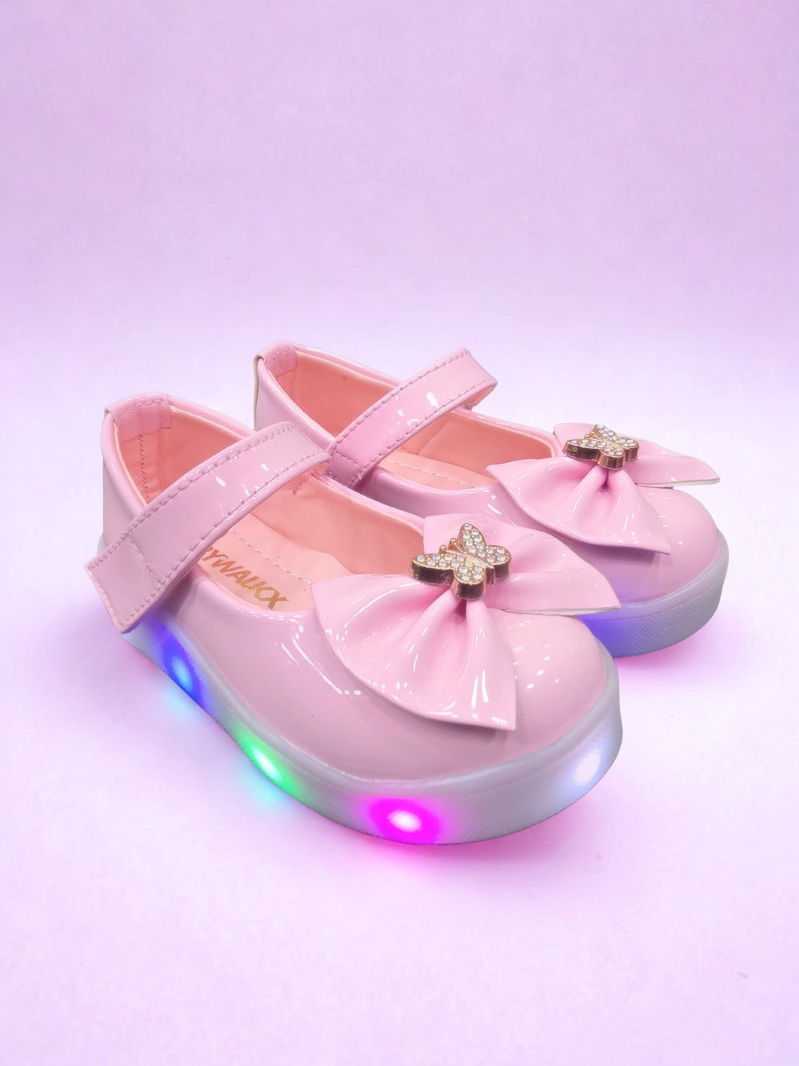 Image of BABYWALKX Girls Velcro LED Shoes