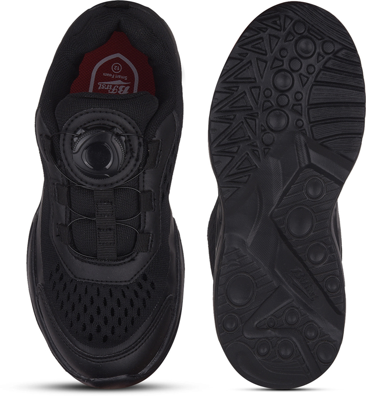 Image of Bata Slip on Running Shoes For Boys (Black, 7-8 Years)